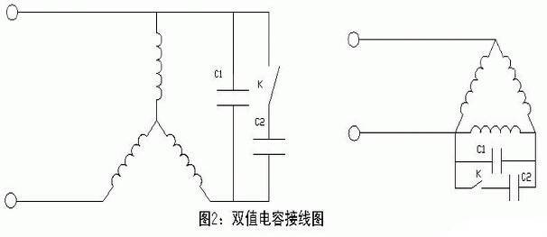东莞电机双值电容接线图