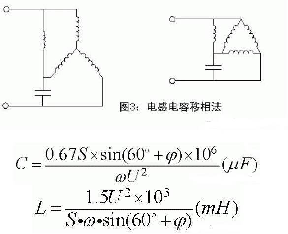 东莞电机-电感电容移相法及公式